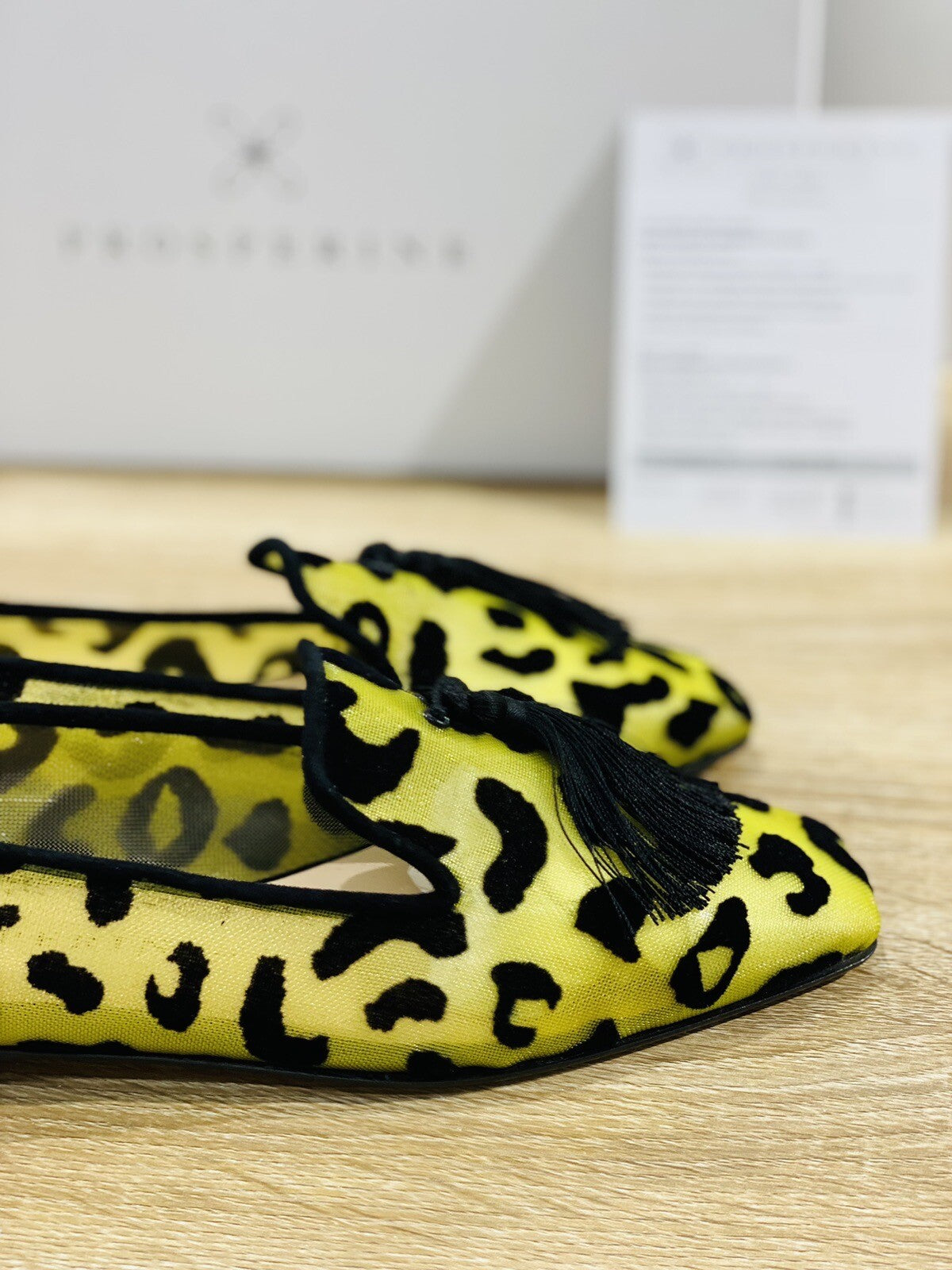 Prosperine Donna Ballerina Lavorazione Sacchetto Rete Jaguar Giallo 39
