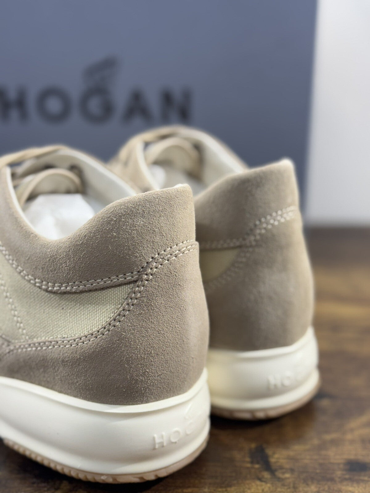 Hogan Interactive Uomo Suede Beige Luxury Hogan Men 41