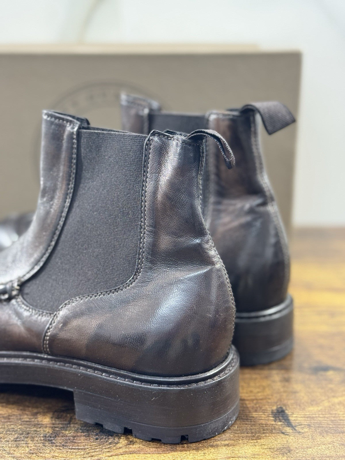 Pawelk’s Chelsea Boot Uomo Pelle Brown Hand Made In Italy 39