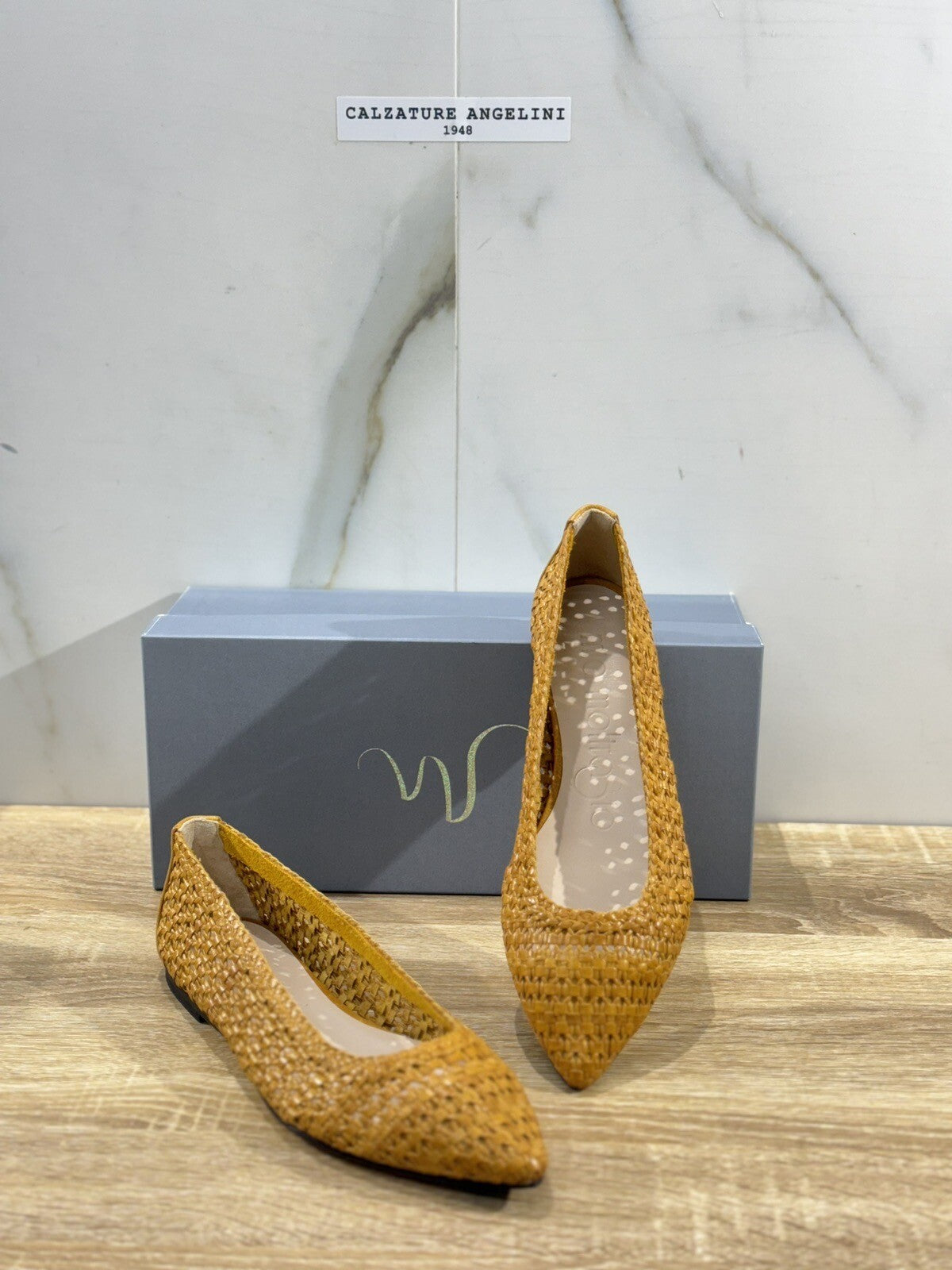 Mia Moltrasio Ballerina Donna Intrecciata A Mano Curry Luxury Handmade 35