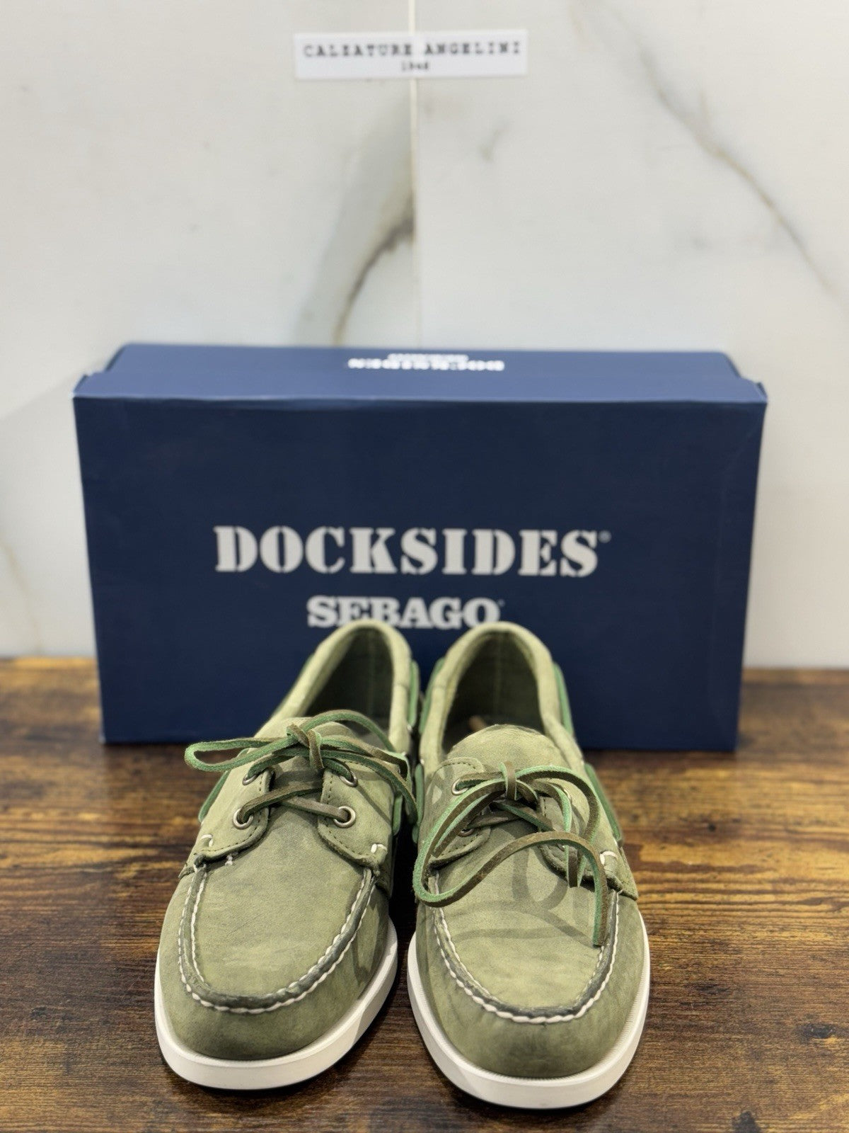 Sebago Docksides Portland Crazy Green Scarpa Da Barca Uomo Sebago 41