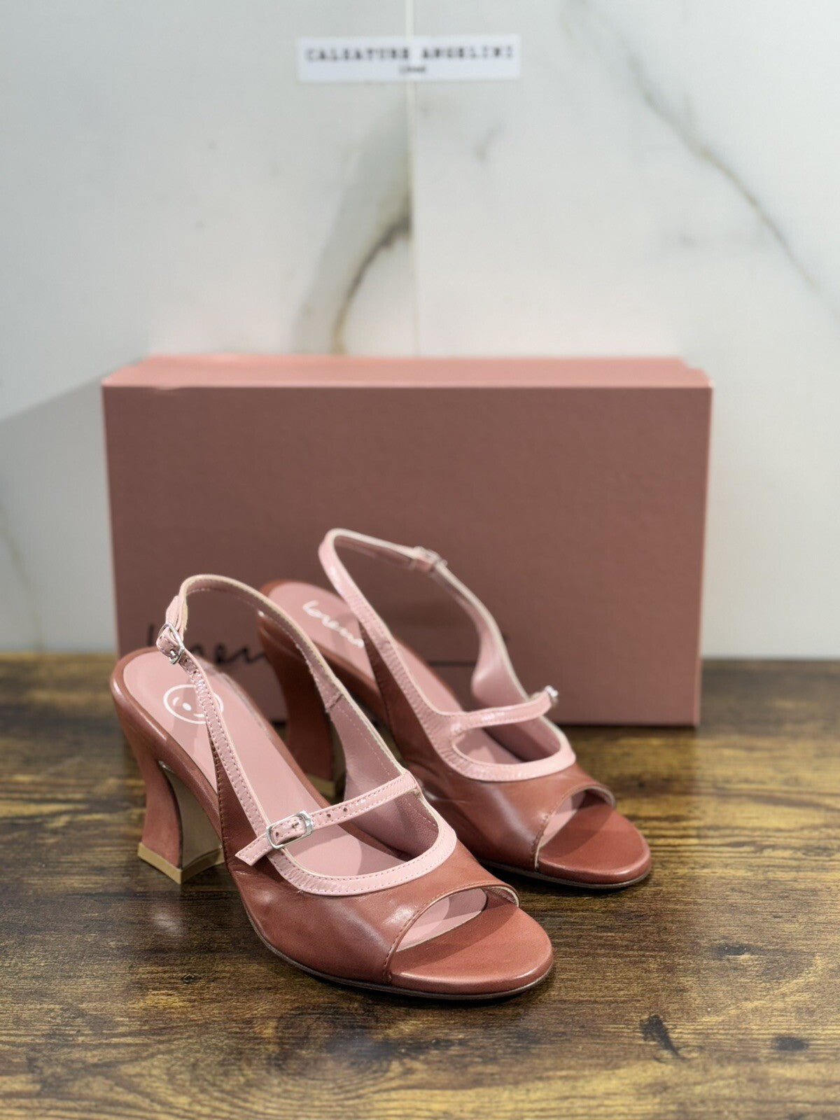 Lorena Paggi Sandalo Donna In Pelle Rose Antico Super Soft Made In Italy 40