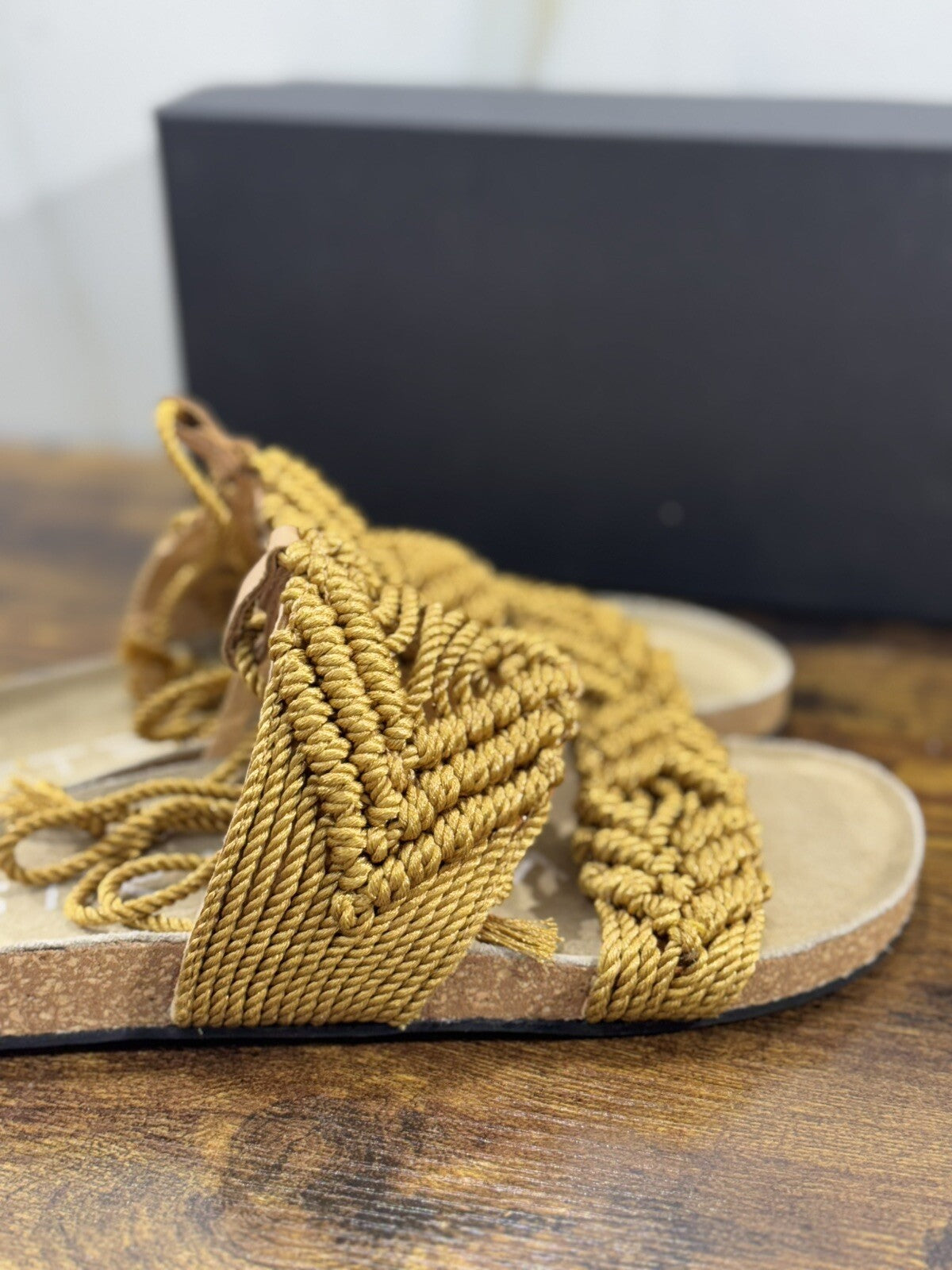 Strategia Sandalo Donna Pelle Suede Ocra Casual Sandal 38