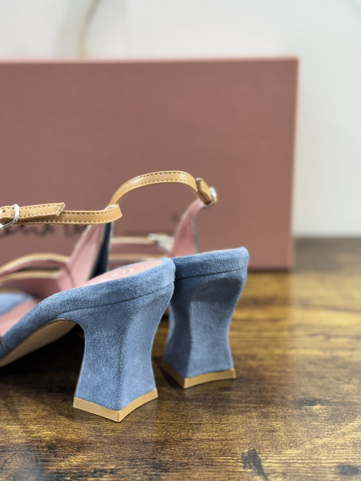 Lorena Paggi Sandalo Donna In Pelle Suede Jeans Super Soft Made In Italy 39