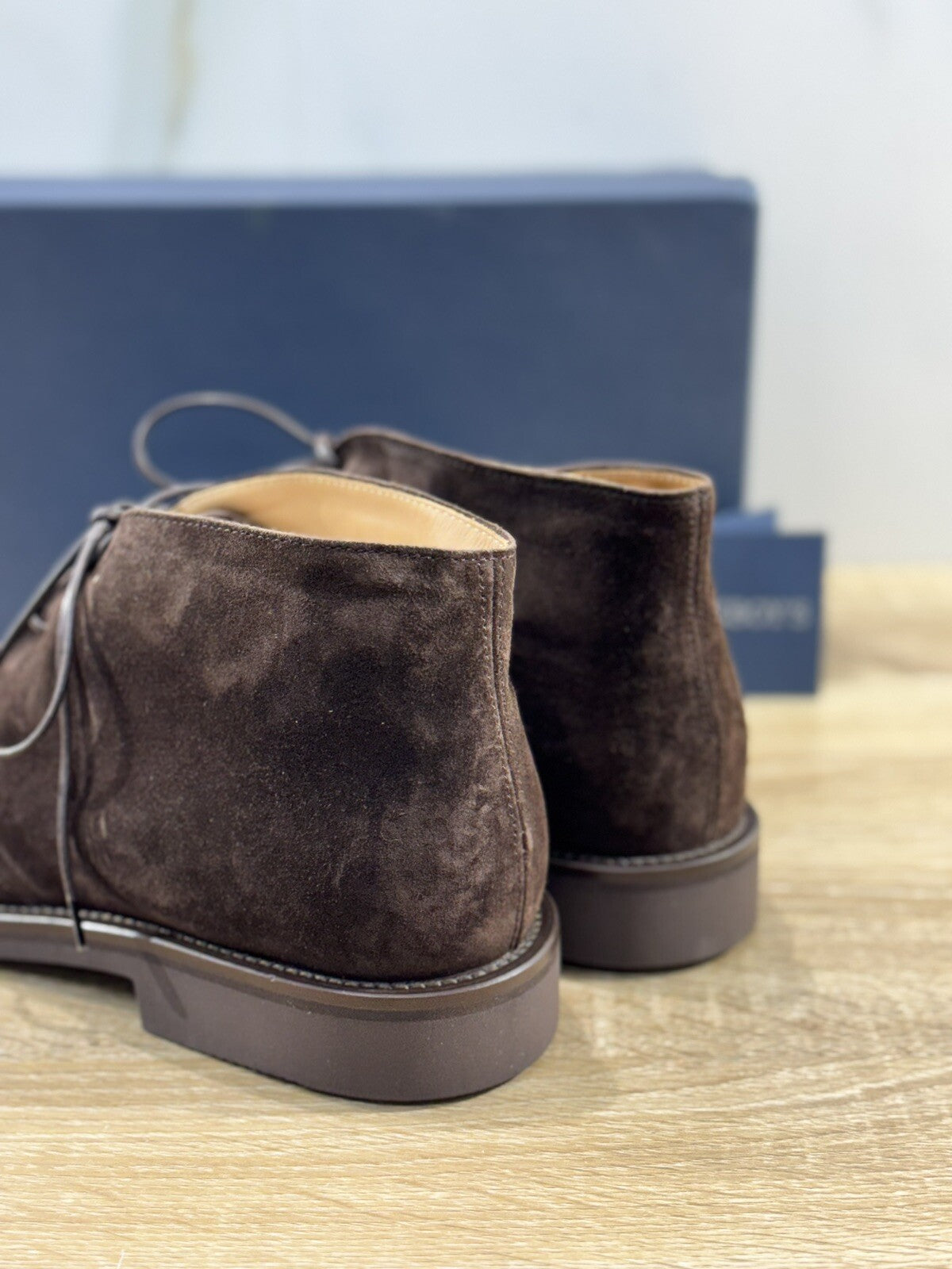 Seboy’s Polacchino Uomo Suede Testa Moro Fondo Vibram Made In Italy 40