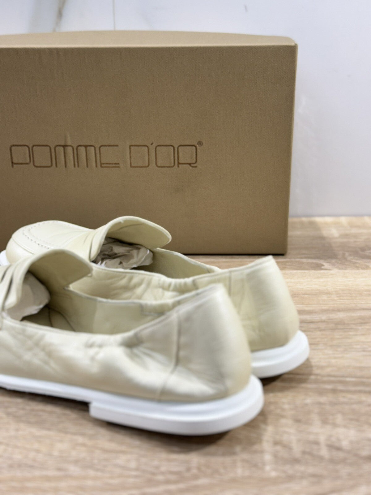 Pomme D’or Mocassino Donna Pelle Crema Luxury Handmade Woman Pomme D’or 39
