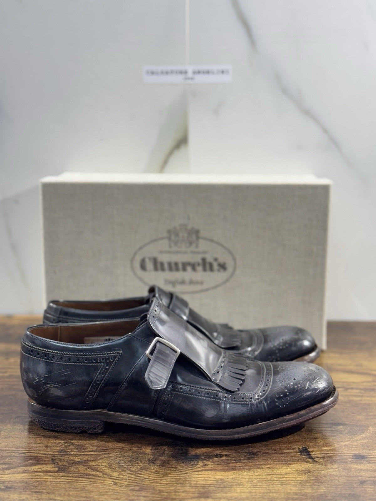 Church’s Shangai Mocassino Uomo Polish Grey Fume’ Luxury Icon Church’s 40.5