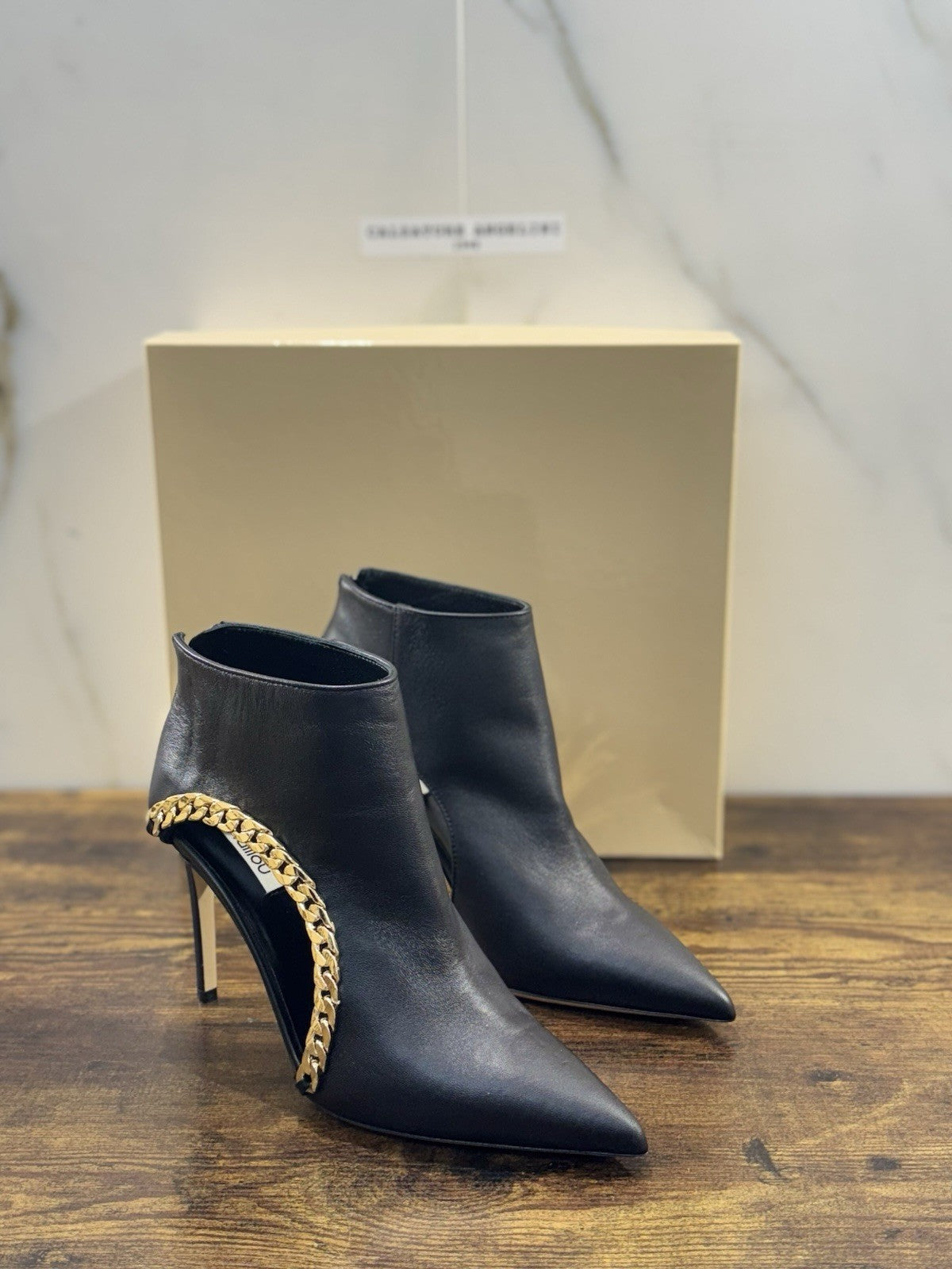 Ninalilou Stivaletto Donna Pelle Nero Con Tacco Luxury Boot 38.5