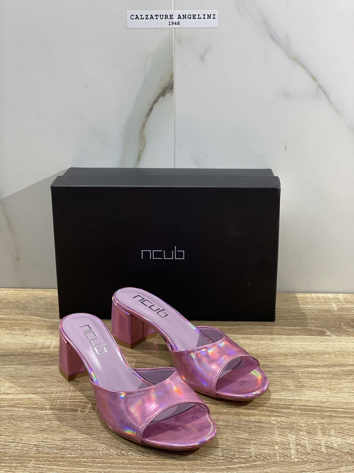 NCUB Sandalo Donna Modello Stefy Pelle Fuxia Luxury Woman Sandal 40