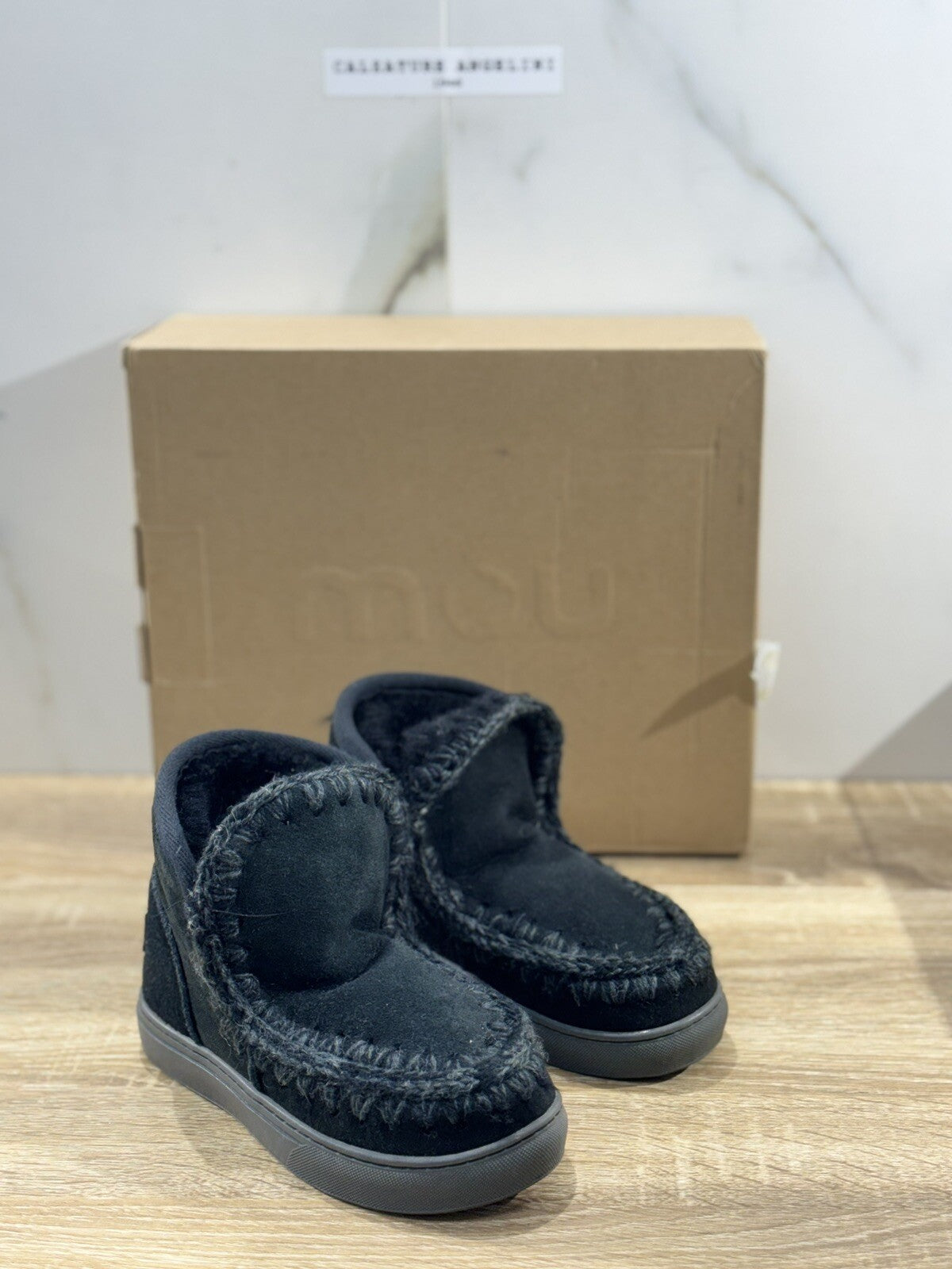 Mou Eskimo Sneaker Kid Suede Nero Bambina 30