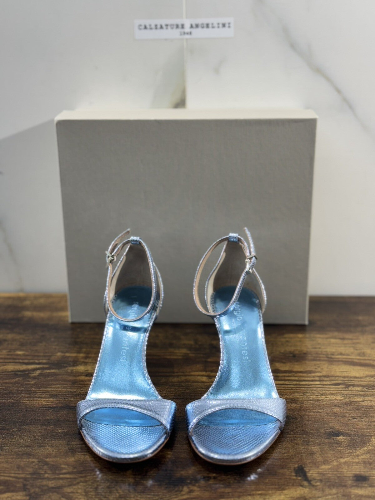 Sergio Levantesi Sandalo Donna Ghops Platino Luxury Woman Sandal 40