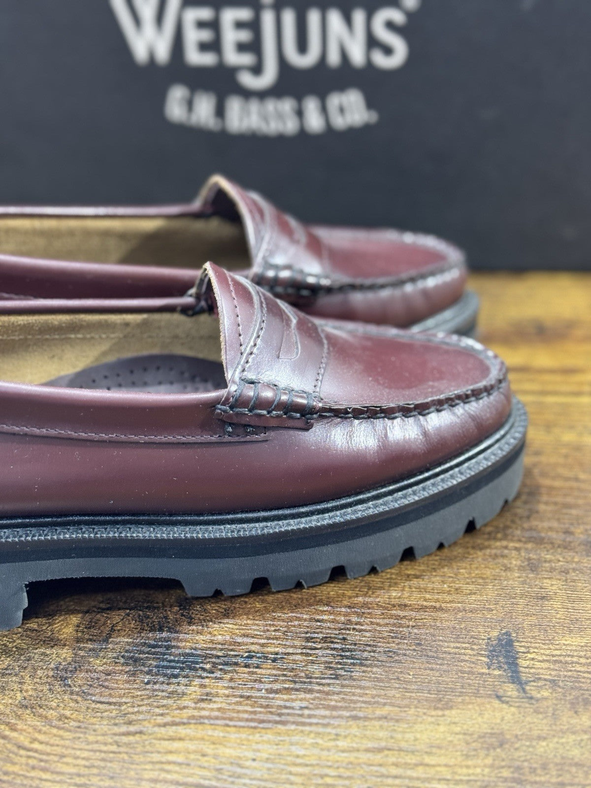 G.H. Bass & Co . Mocassino Donna Pelle Bordo’ Extra Light Icon Loafer 37