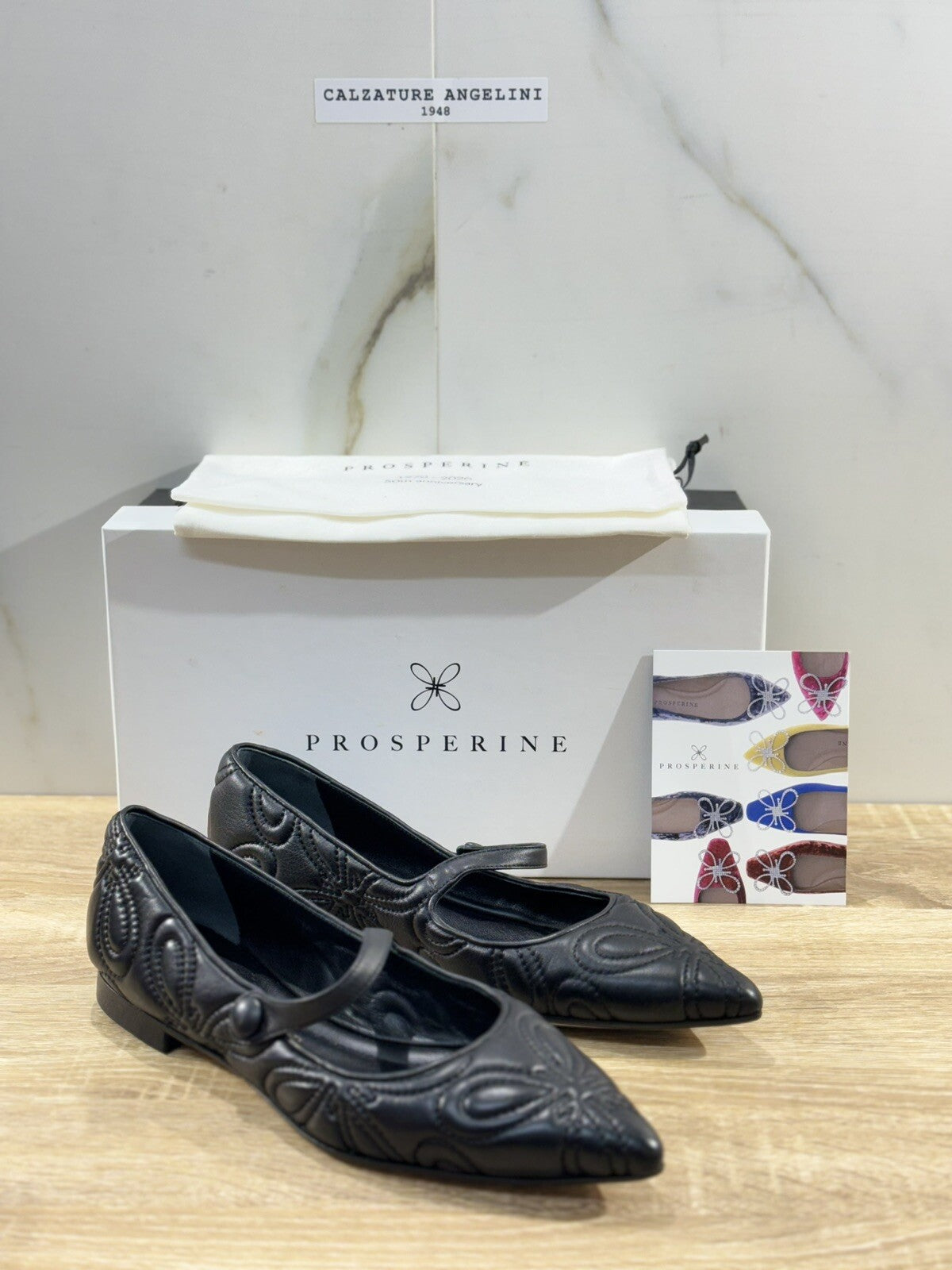 Prosperine Ballerina donna in Nappa Nero luxury made in italy 37