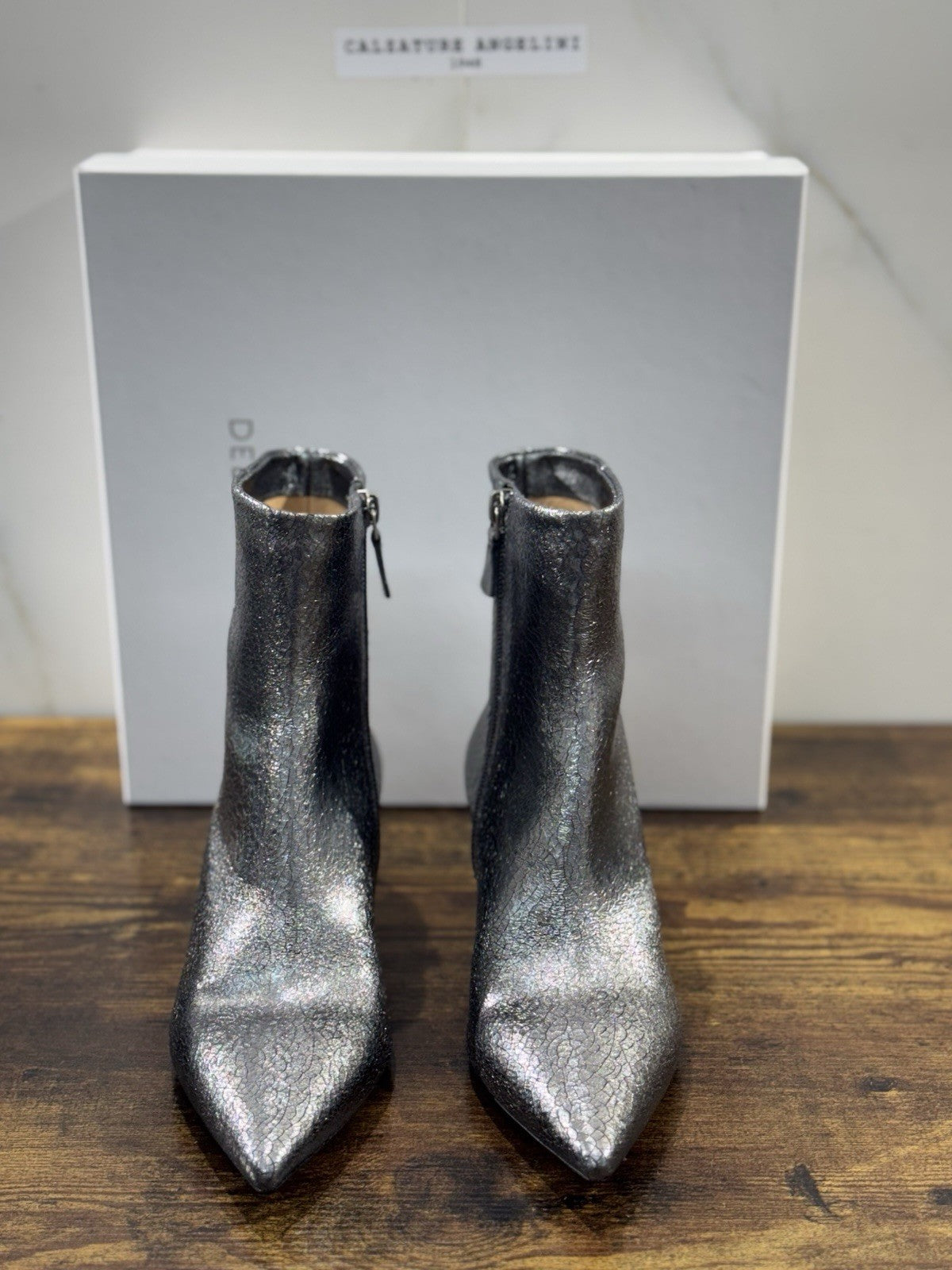 Del Carlo Stivaletto Pelle Acciaio Luxury Made In Italy Boot Donna 38