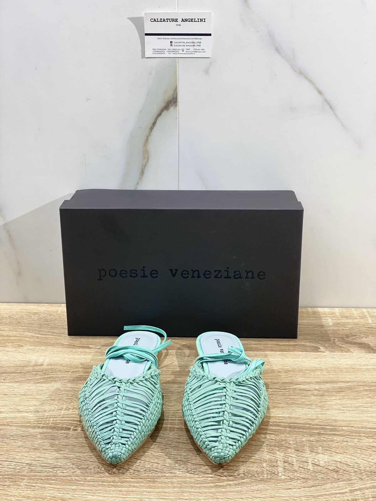 Poesie Veneziane Sandalo donna RLI28 treccia Aquamarine made in italy 39