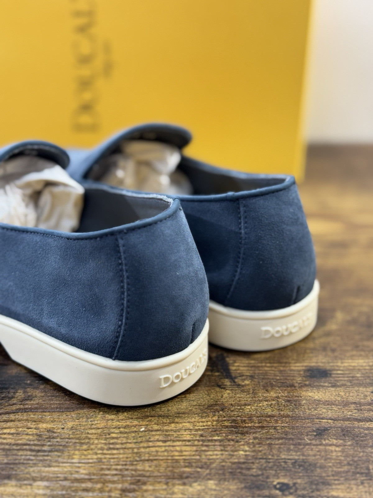 Doucal’s Mocassino Summer Walk Suede Avio Luxury Doucal’s Scarpa Uomo 40