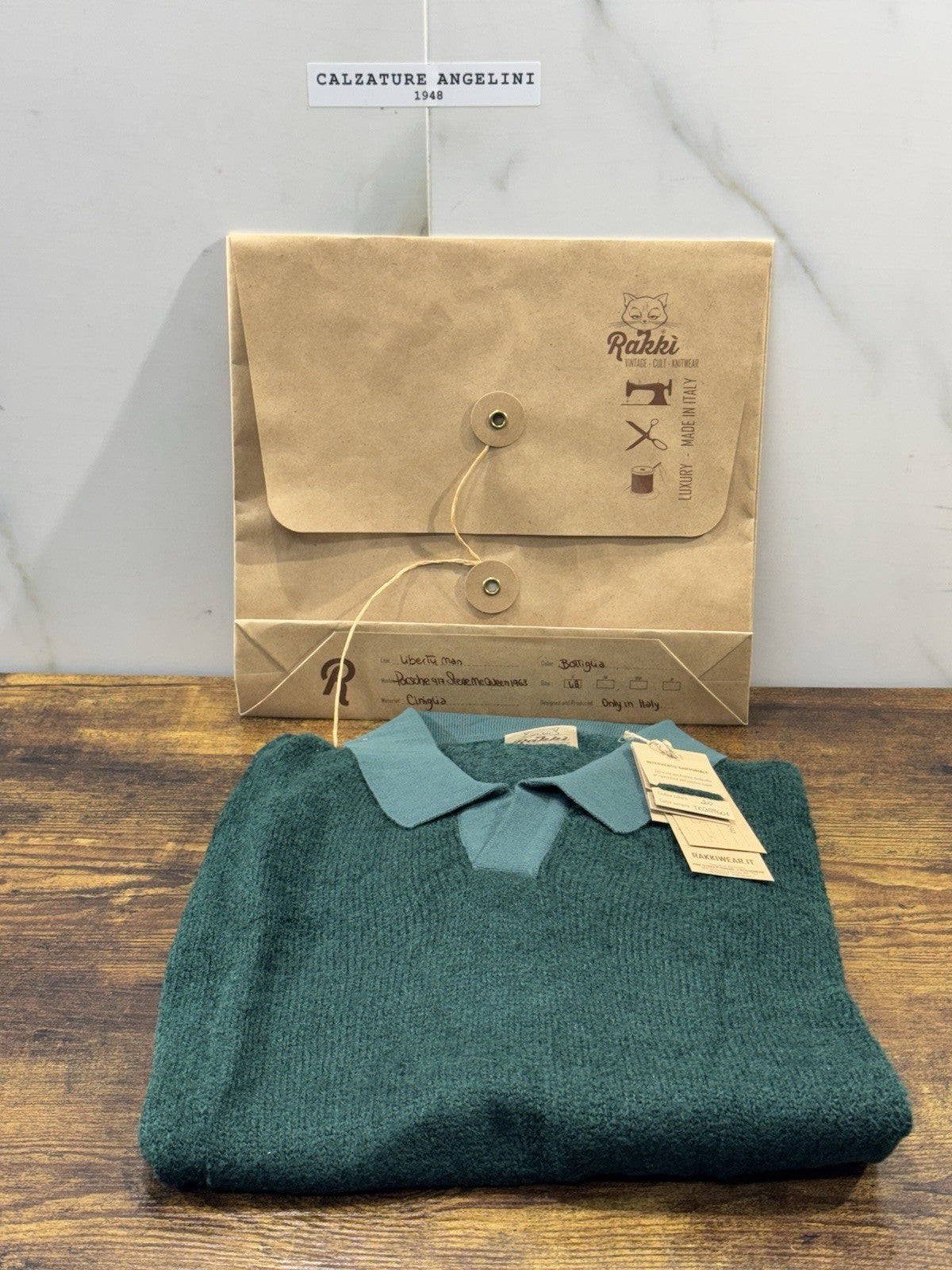 Rakki Polo Modello Porsche 917 Steve McQueen Verde Bottiglia Ciniglia Uomo 52