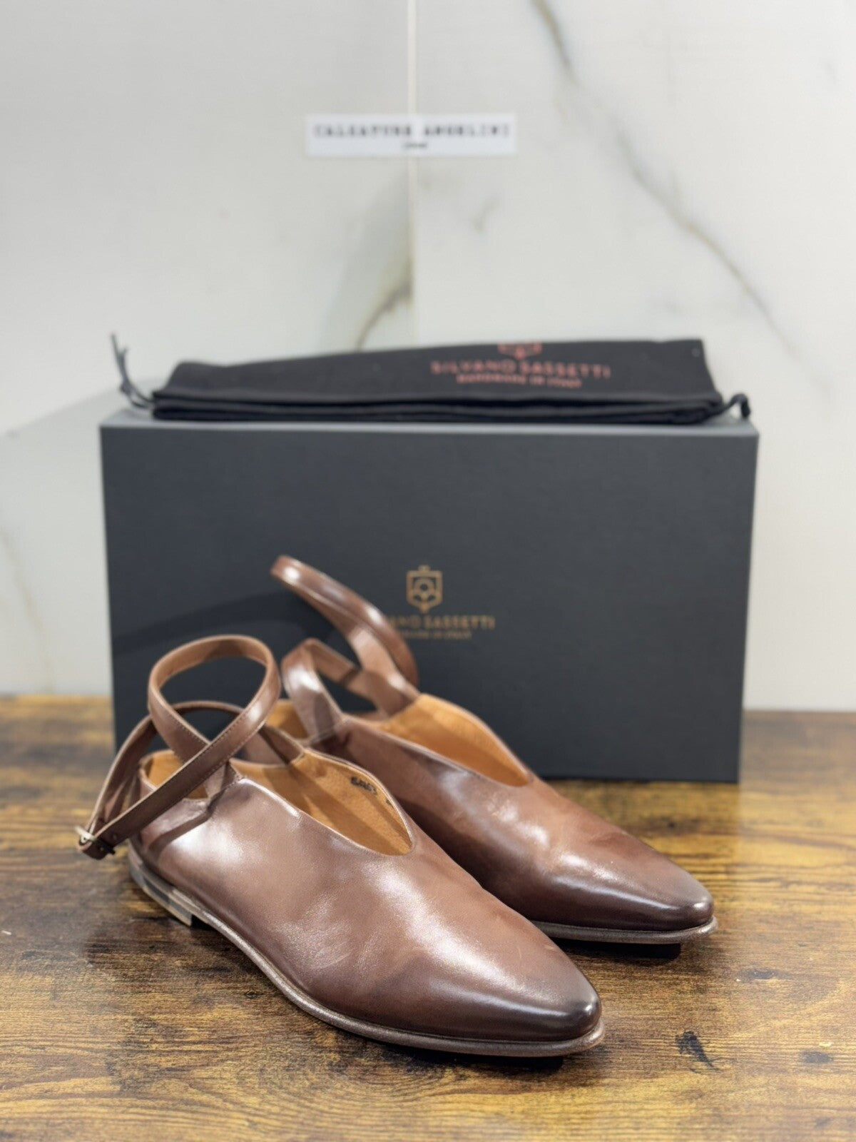 Silvano Sassetti Ballerina Donna Cuoio Luxury Made In Italy Fatta A Mano 40