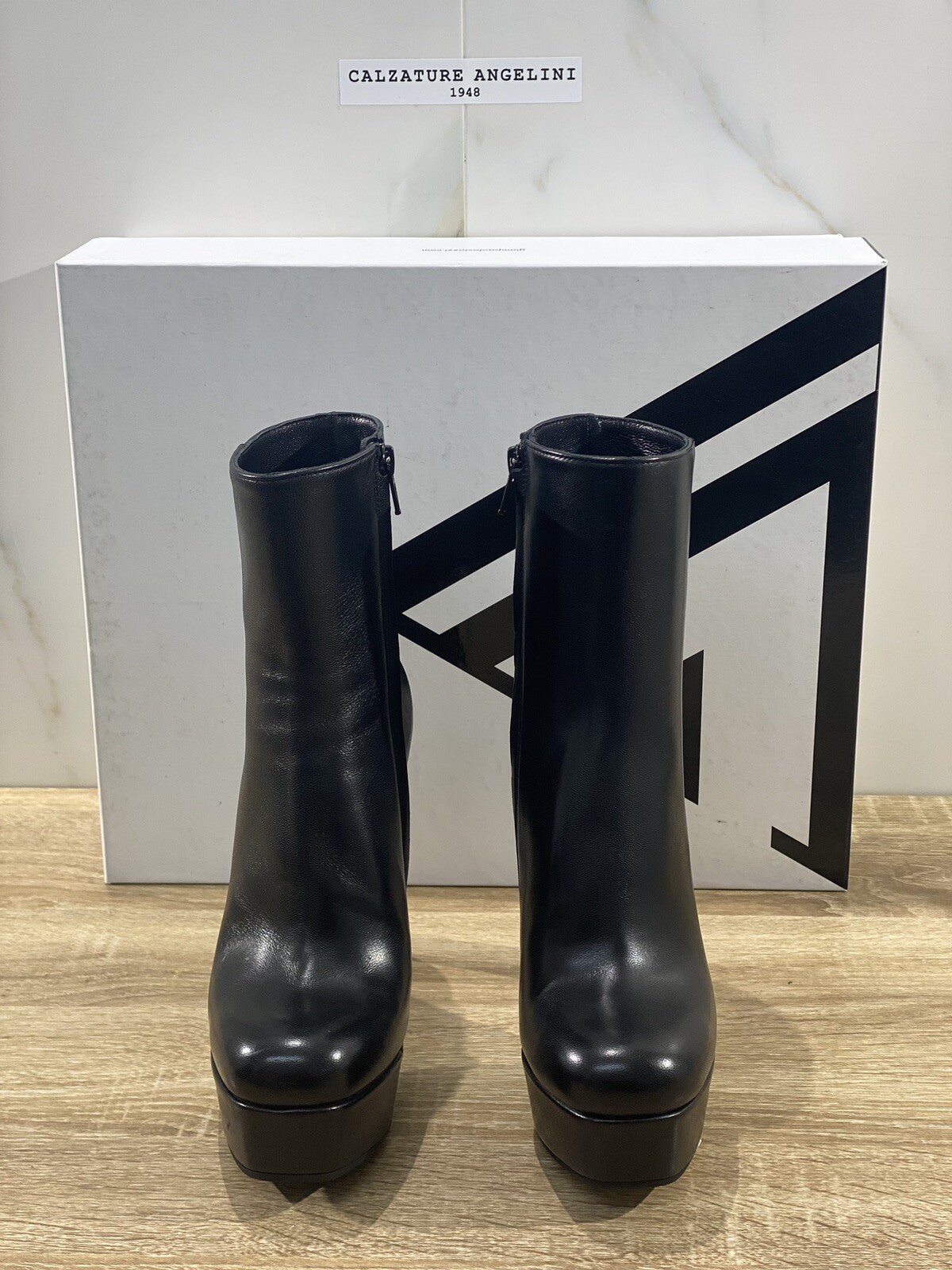 Giampaolo Viozzi stivaletto donna in pelle nera luxury boot Viozzi donna 40