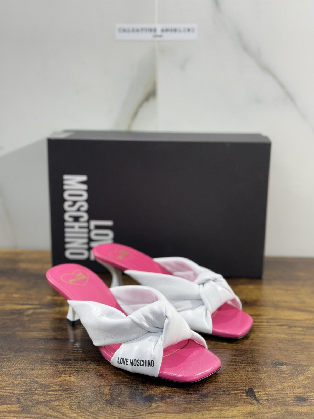Love Moschino Sandalo Donna Pelle Bianca Casual Moschino Sandal 37