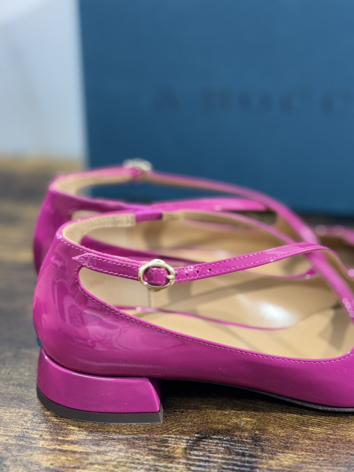 A.Bocca Two For Love Scarpa Donna Pelle Ciclamino Tacco Luxury Handmade 37