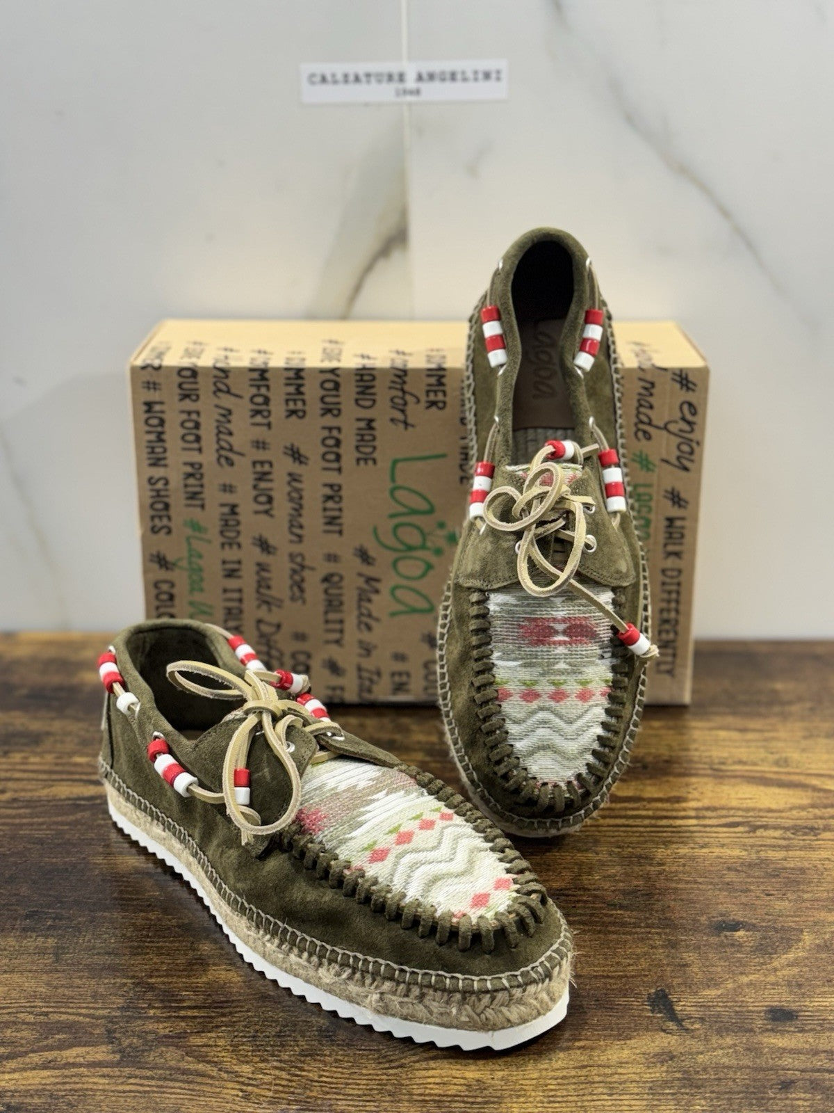 Lagoa Espadrilles Suede Military Limited Edition Azteca Uomo 41