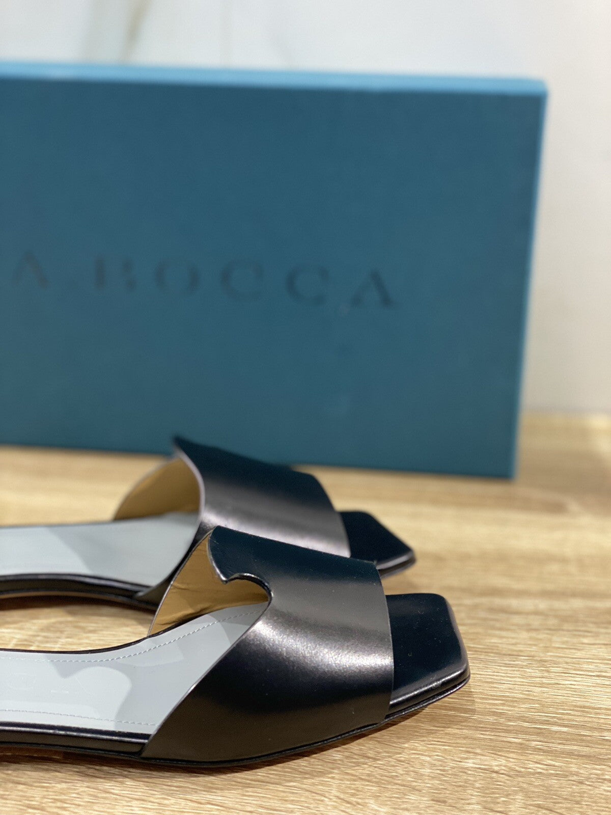 A.bocca Sandalo Donna AB2102 In Pelle Nera Luxury Sandal Woman 41