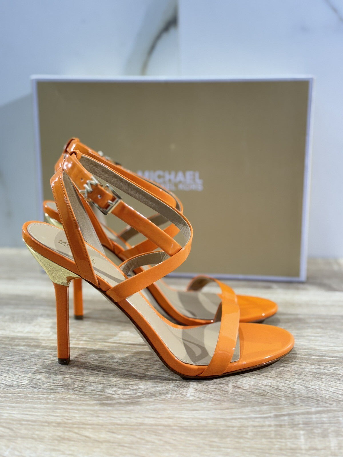 Michael Kors ASHA Arancio Sandalo Donna Pelle Michael Kors Woman 36