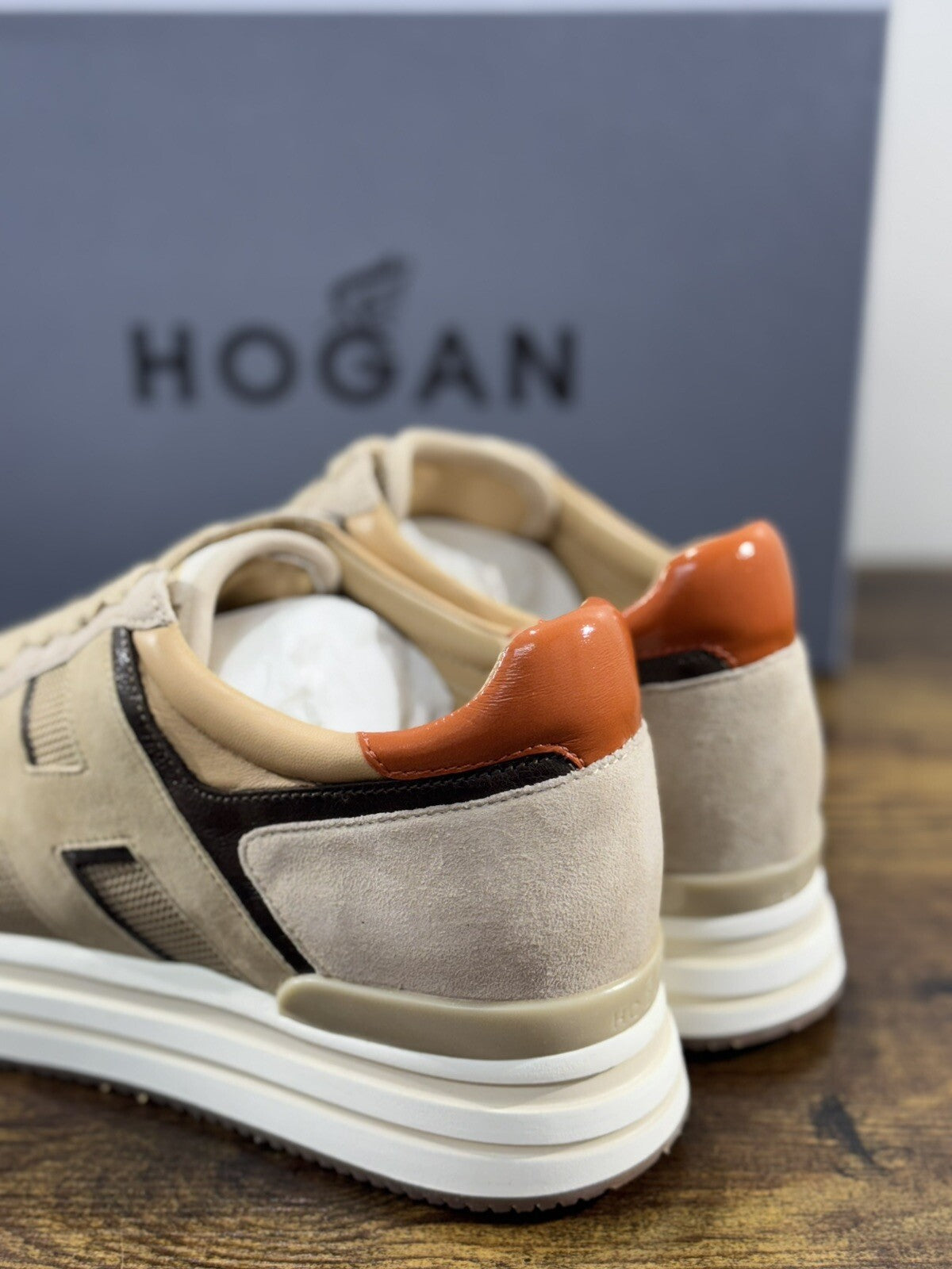 Hogan H483 Donna Sneaker Suede Beige Luxury Hogan Woman 39