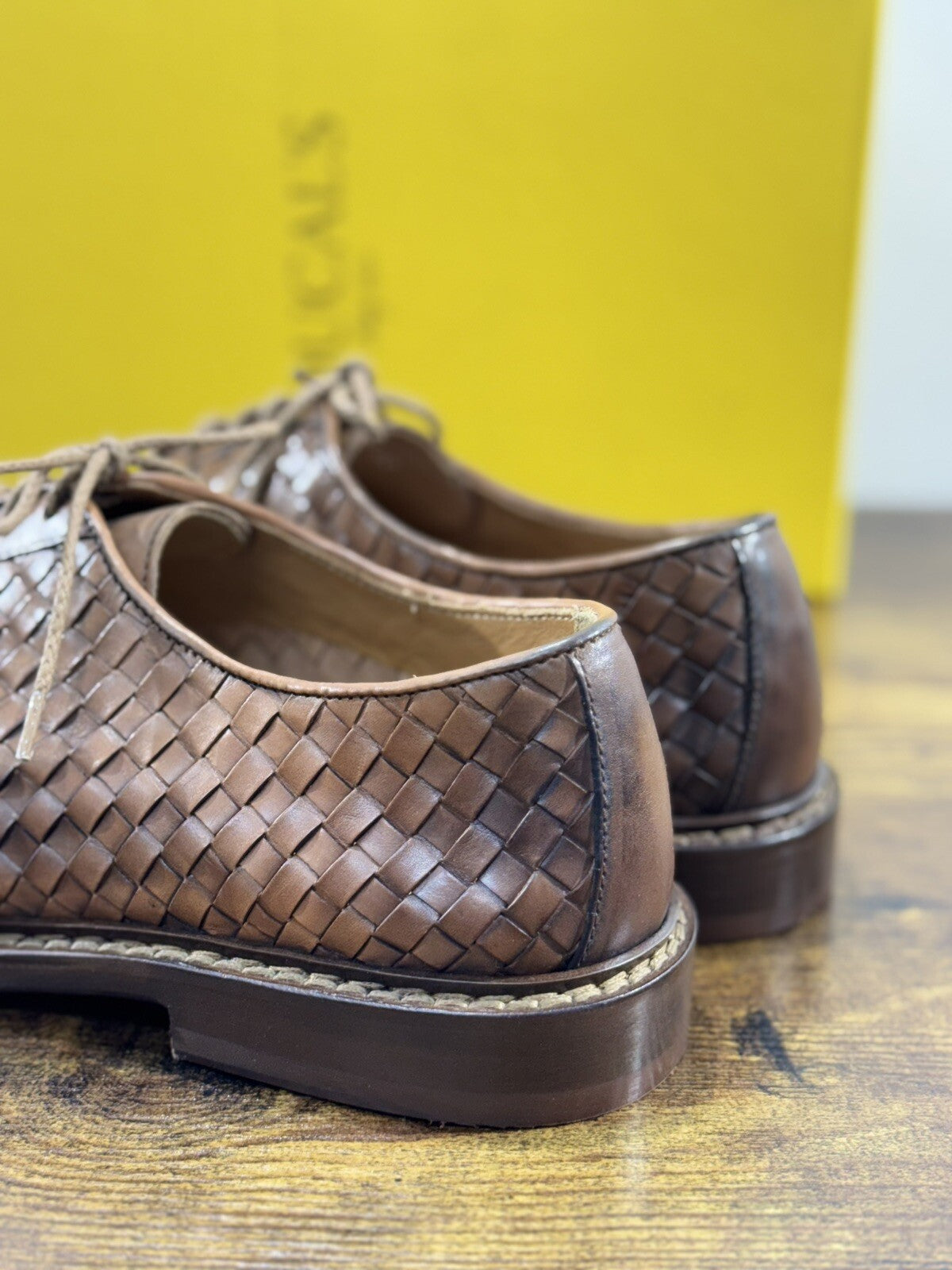 Doucal’s Scarpa Uomo Derby Intrecciato A Mano Luxury Men Doucal’s Shoes 43