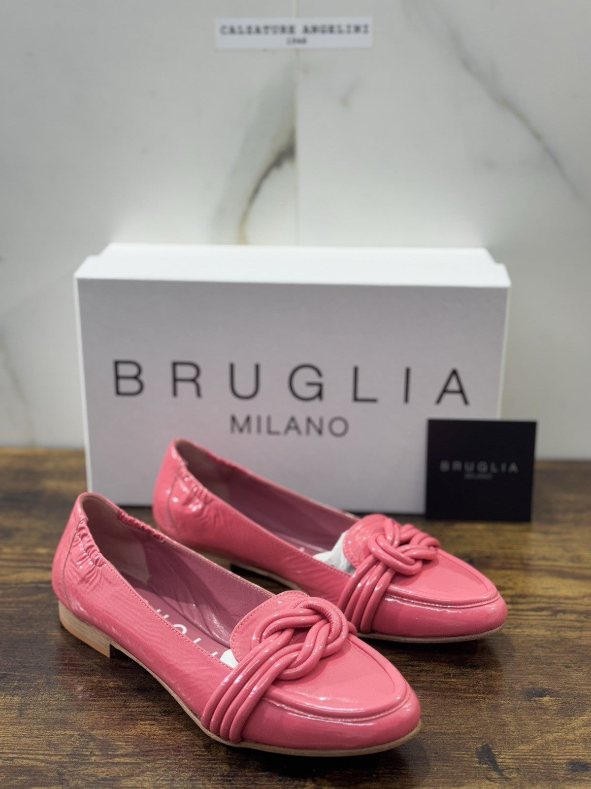 Bruglia Milano Mocassino Pink Pelle Top Quality Scarpe Donna 41