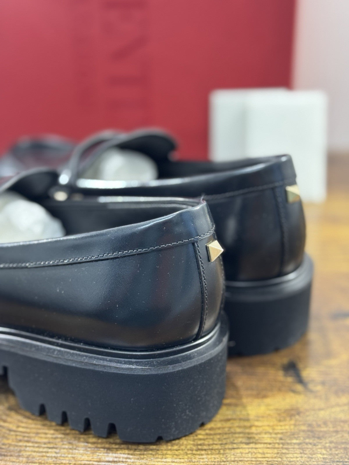 Valentino Garavani Mocassino Rockstud Pelle Nero Donna 40