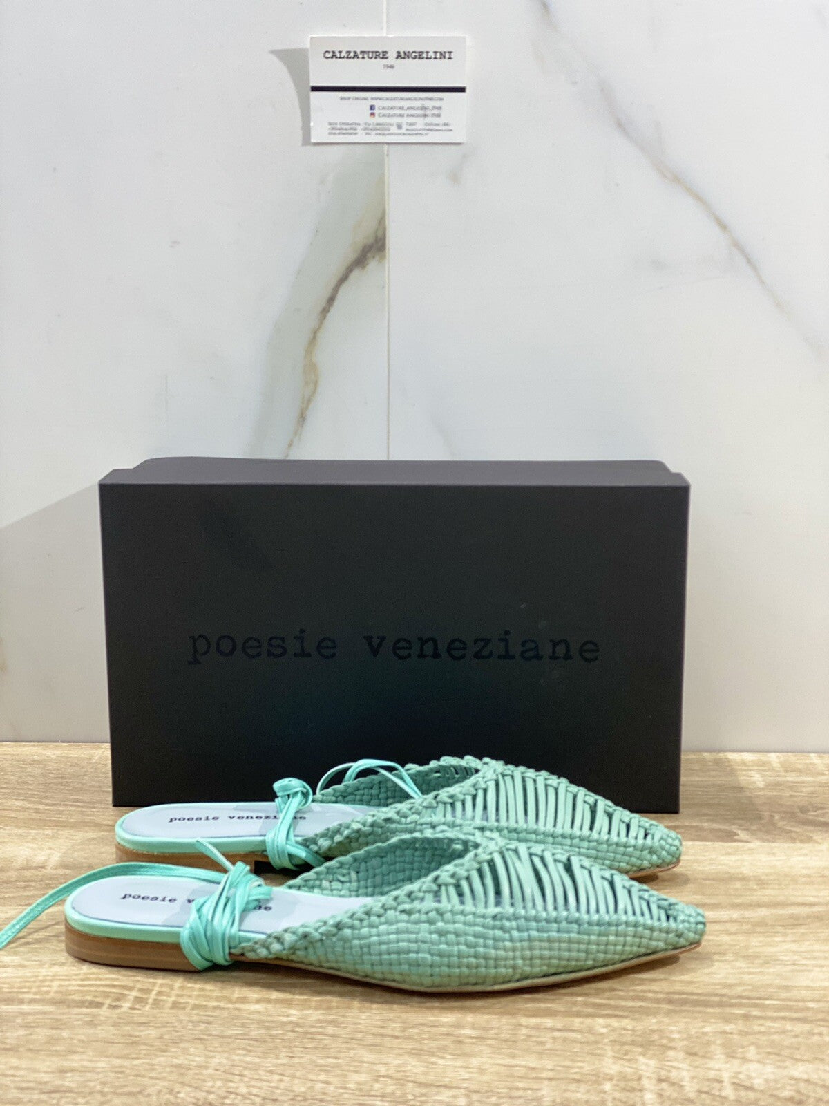 Poesie Veneziane Sandalo donna RLI28 treccia Aquamarine made in italy 39