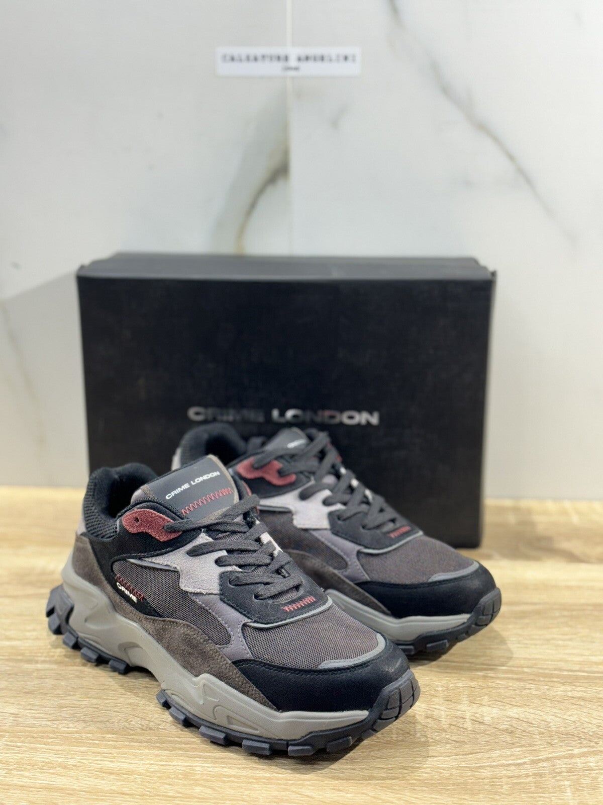 Crime London Sneaker Uomo Sprint Runner Pelle Casual Men Shoes 40