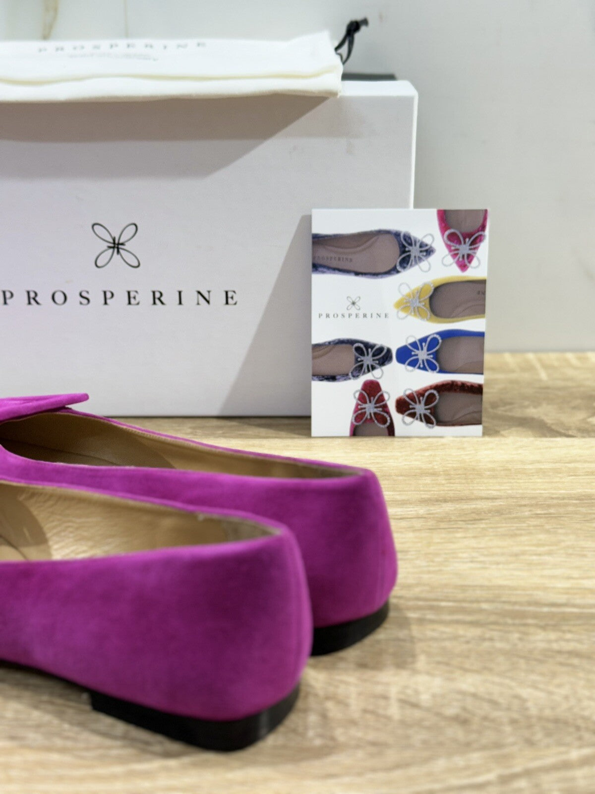 Prosperine Ballerina donna in Suede Magenta luxury made in italy 36