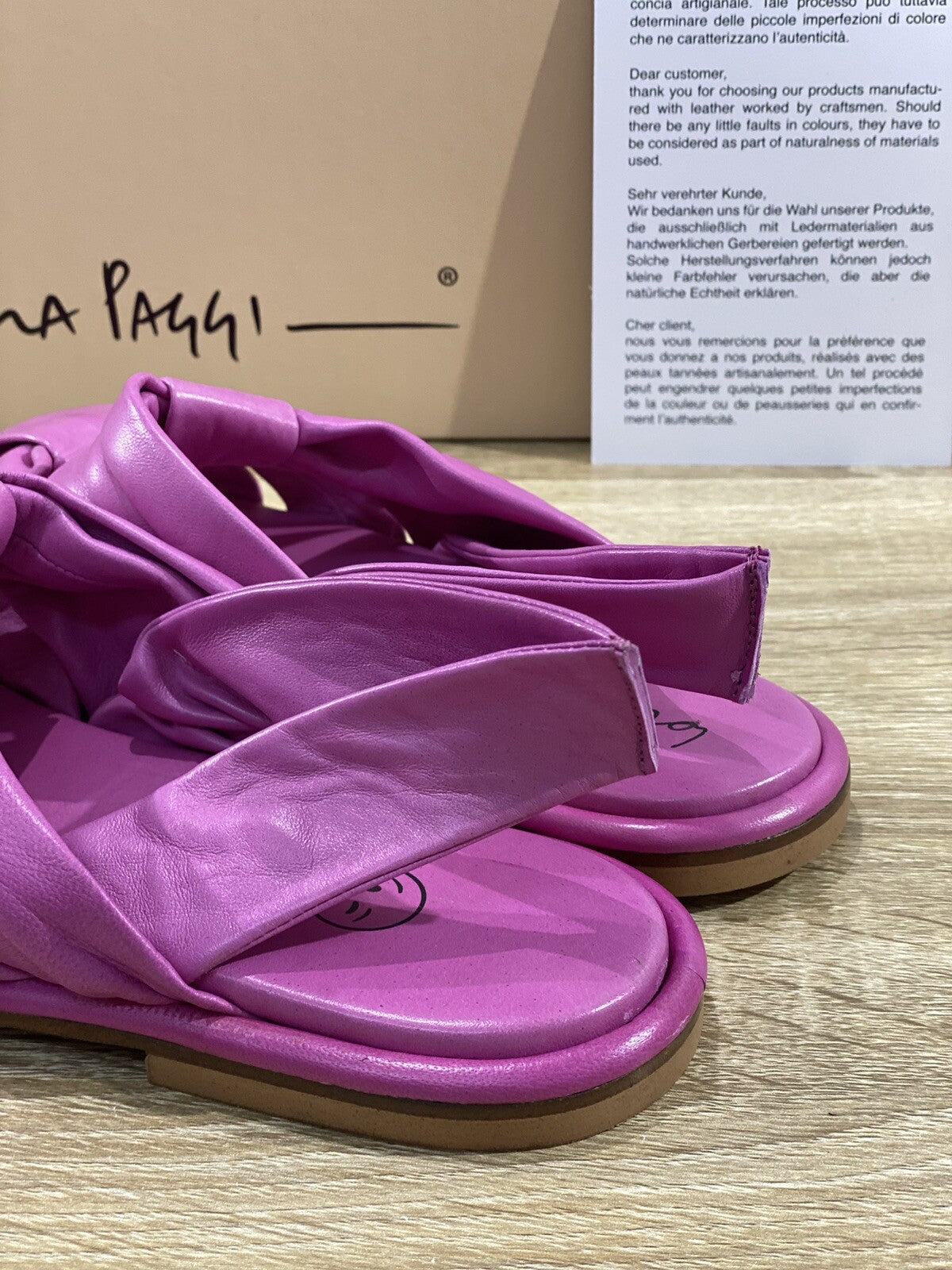 Lorena Paggi Sandalo Donna In Pelle Glicine Super Soft Leather Made In Italy 37