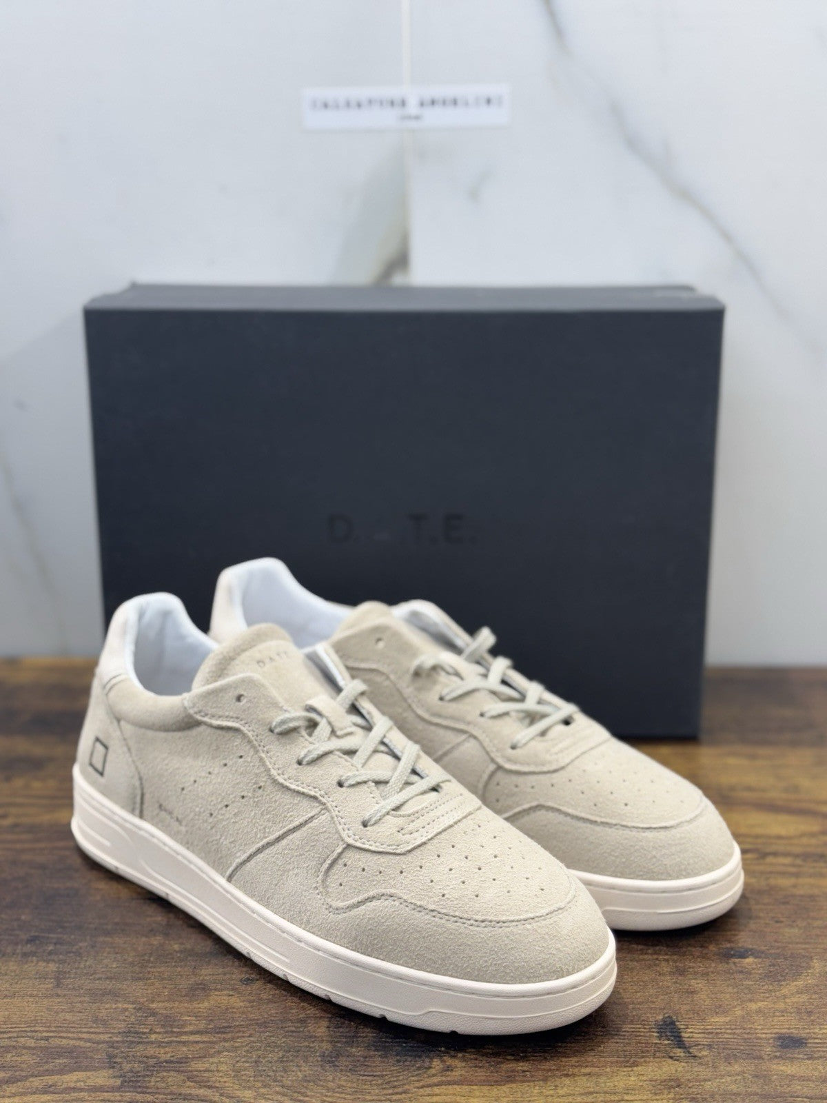 D.A.T.E Court 2.0 Sneaker Suede Beige Casual Uomo 43