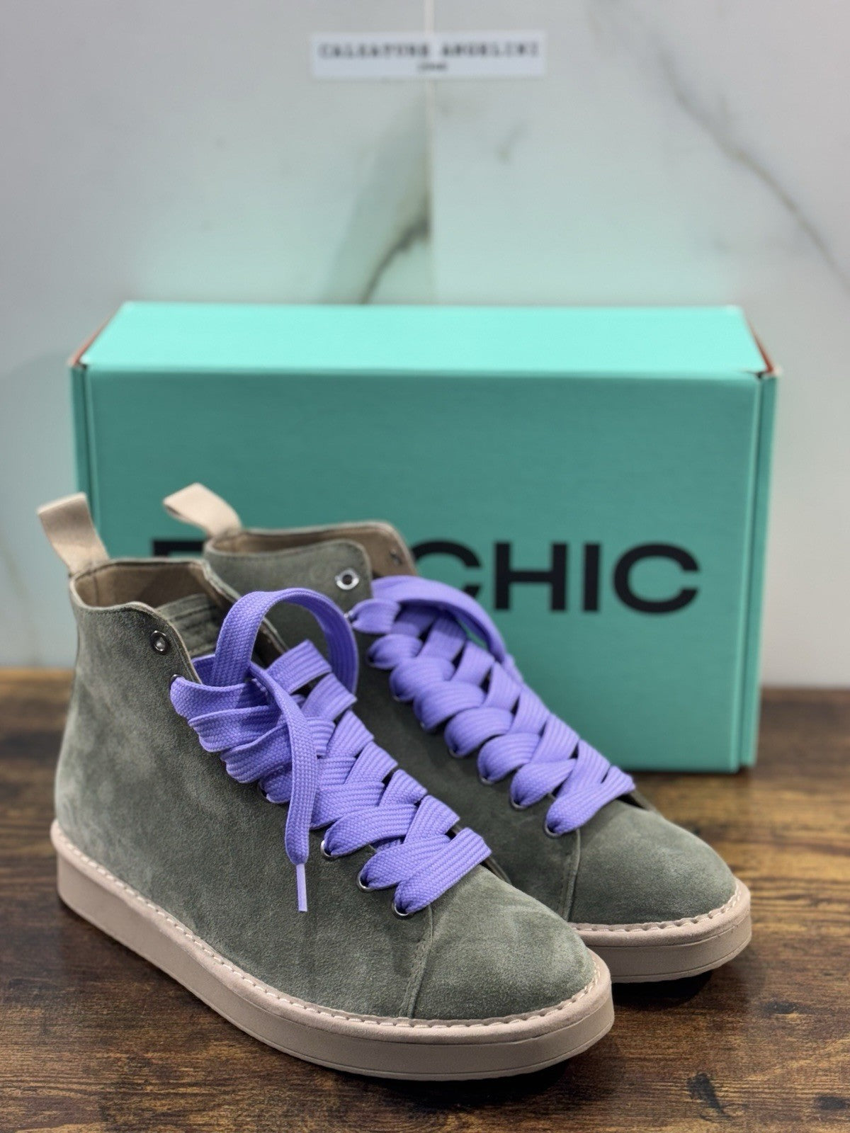 Panchic P01 Ankle Boot Donna Suede Verde Causal Boot Panchic 40