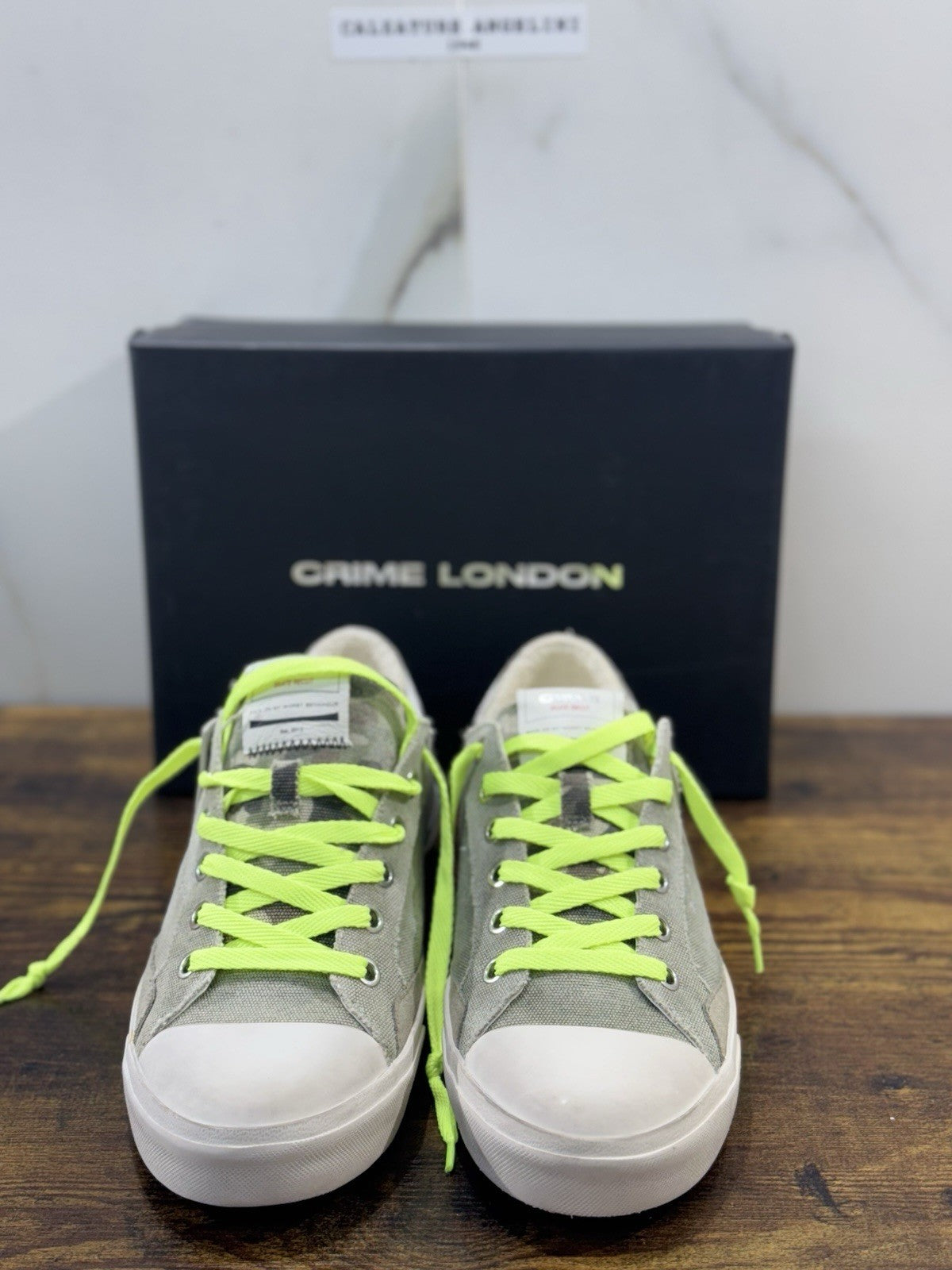 Crime London Sneaker Recut Low Canvas Verde Causal Uomo 44