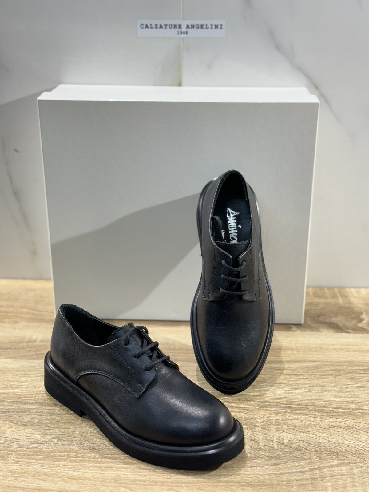Animanera Venezia Derby Donna Pelle Nero Extralight Made In Italy 40