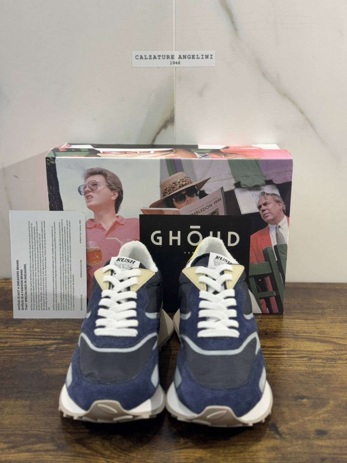 Ghoud Rush Sneaker Uomo Casual Men Sneaker Ghoud Suede Blu 40