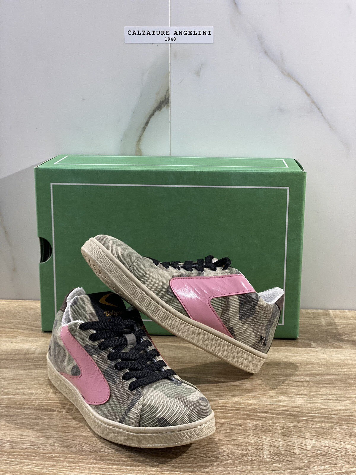 Valsport Xl Sneaker Donna Canvas Camouflage Pelle Casual Shoes 36