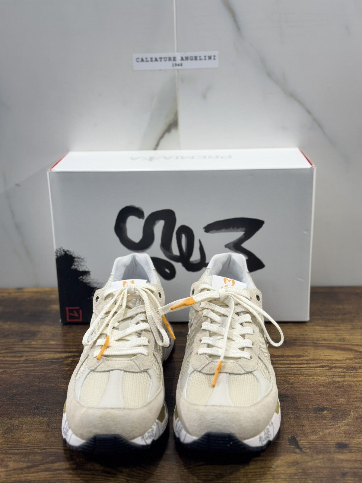 Premiata Mase Sneaker Uomo Pelle Beige Casual Sneaker Premiata Uomo 40