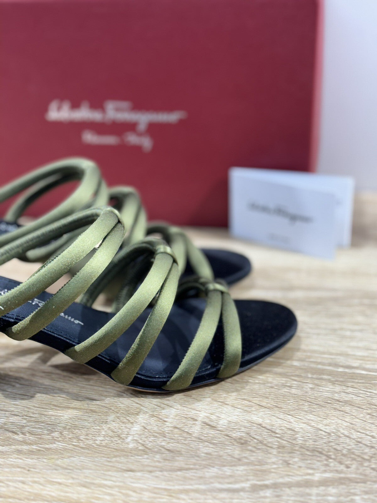 Salvatore Ferragamo Sandalo Donna Amalia Army Luxury Ferragamo Woman 37