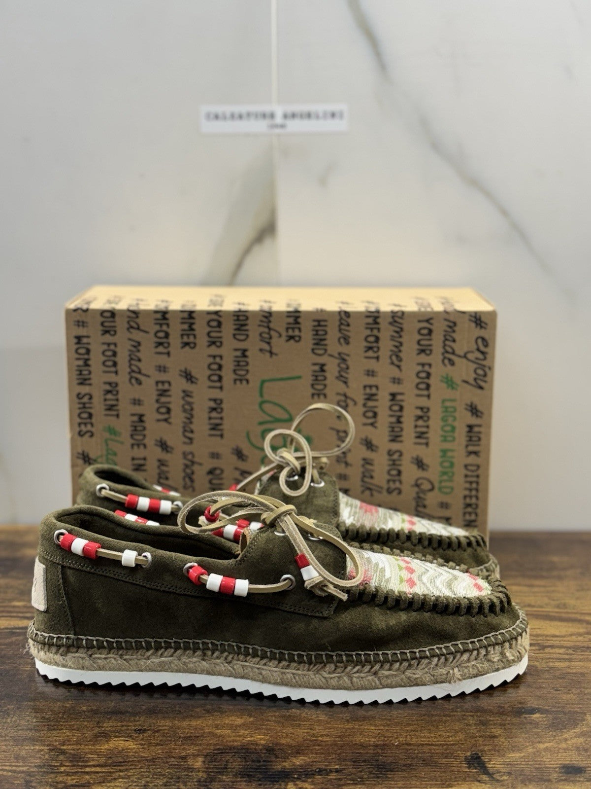 Lagoa Espadrilles Suede Military Limited Edition Azteca Uomo 41