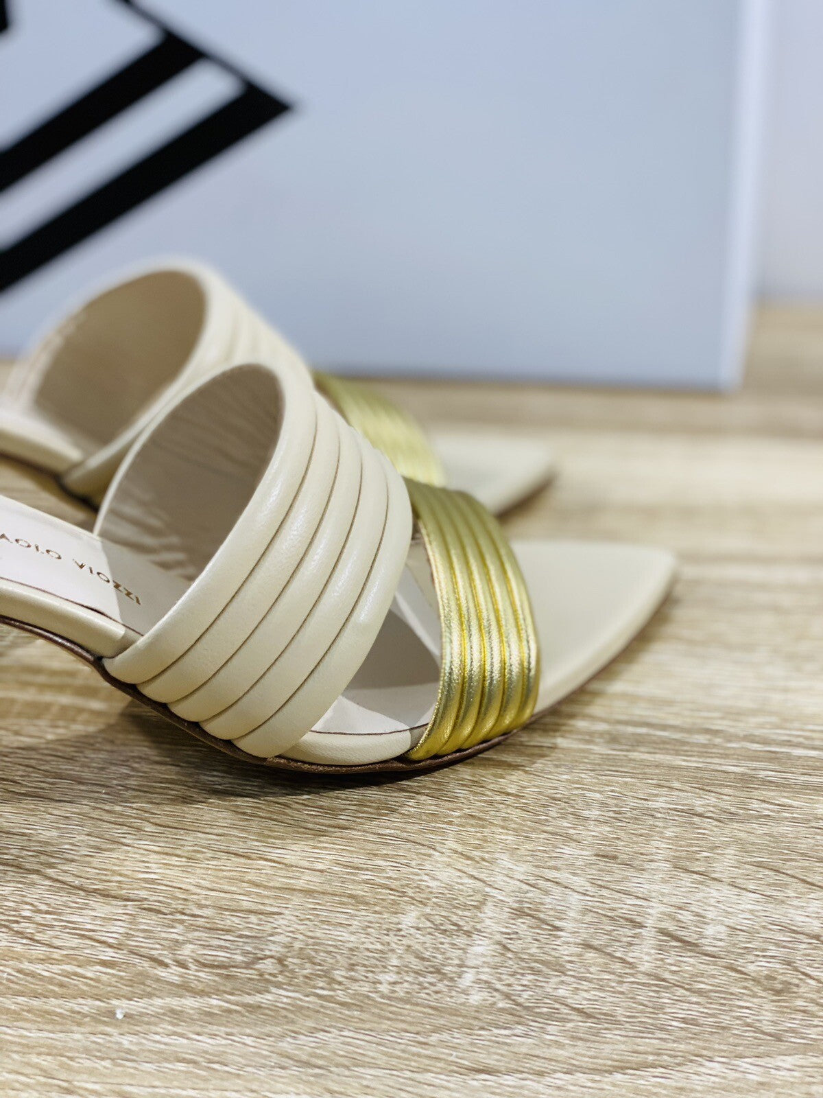 Giampaolo Viozzi Sandalo Donna Beige Gold Luxury Woman Sandal 40