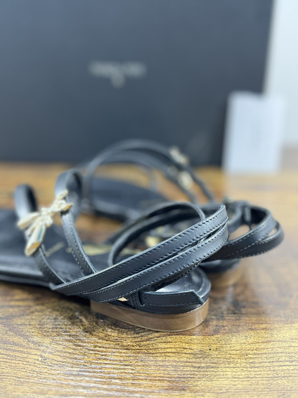 Patrizia Pepe Sandalo Donna Pelle Nero Casual Woman Sandal 37