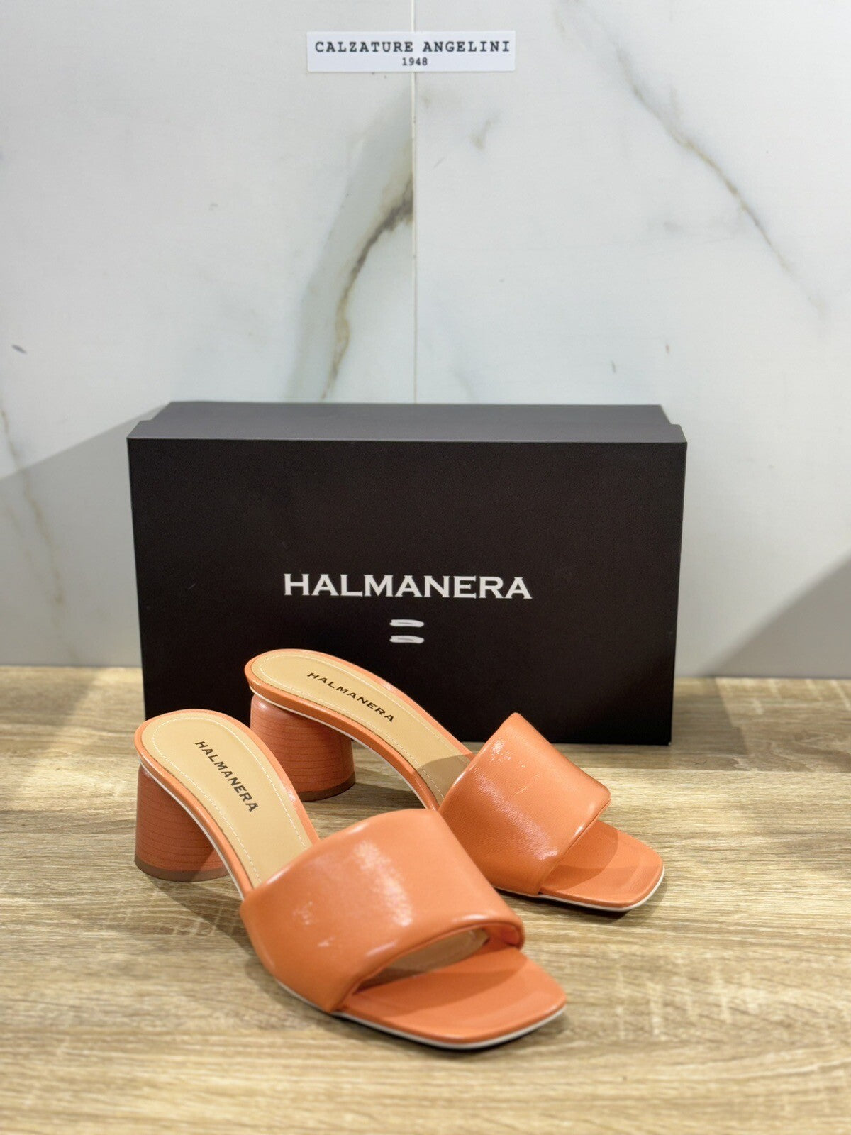 Halmanera Sandalo Donna Nara In Pelle Melone Luxury Shoes 40