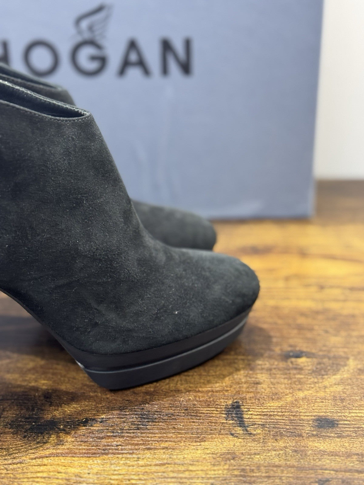 Hogan Interactive Stivaletto Suede Nero Con Tacco Casual Hogan Donna 39