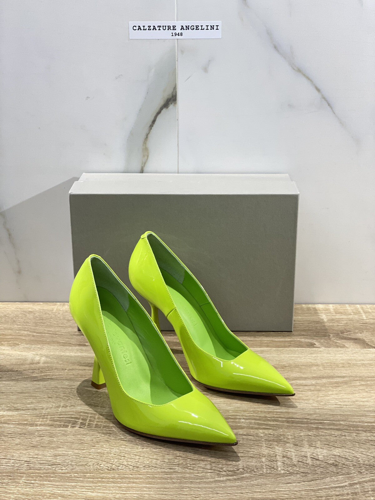 Sergio Levantesi Decollete’ donna kira vernice green made in italy luxury 37
